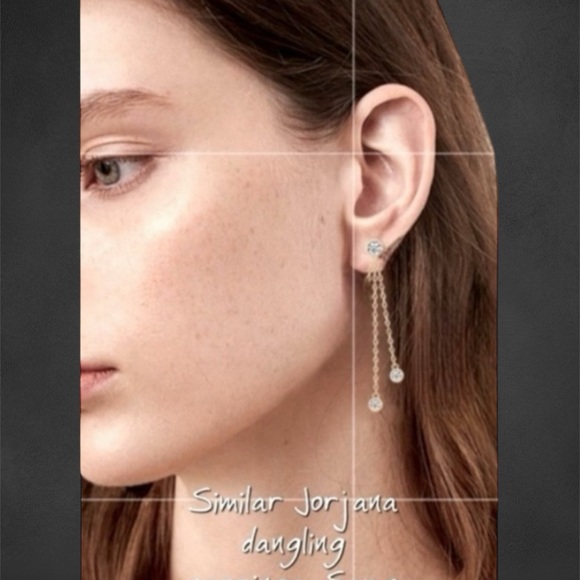 Gorjana Hammered-Bar, Double Chain, Drop Earrings, Sterling Silver, NEW - Picture 11 of 11